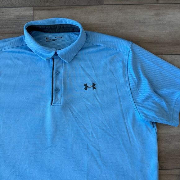 Under Armour Men's Light Blue Polo Shirt - Picture 4 of 5